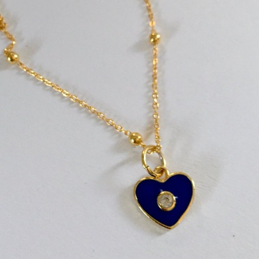 Necklaces Bands of Courage | Blue Whale Heart Necklace