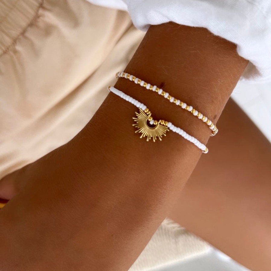 Necklaces Bands of Courage | La Petite Sunny Polar Bear Necklace & Bracelet Stack