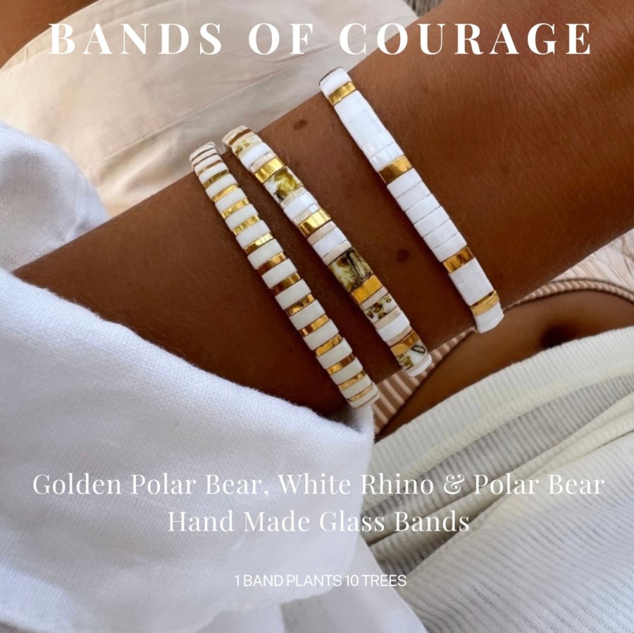 Bracelets Bands of Courage | The Big White Animals Stack