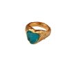 Women Bands of Courage | Heart Reef Turquoise Stone Signet Ring