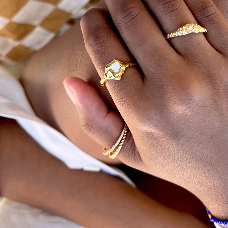 Women Bands of Courage | Heart Reef Enamel Ring