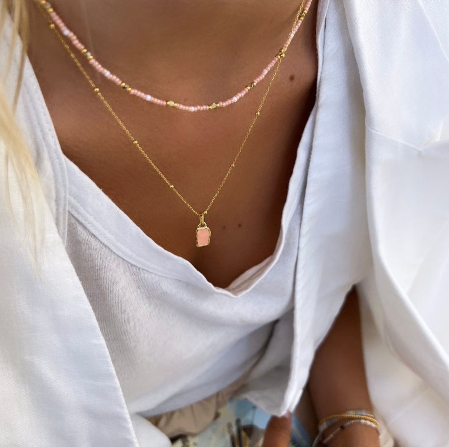 Necklaces Bands of Courage | La Petite Pink Lake Necklace