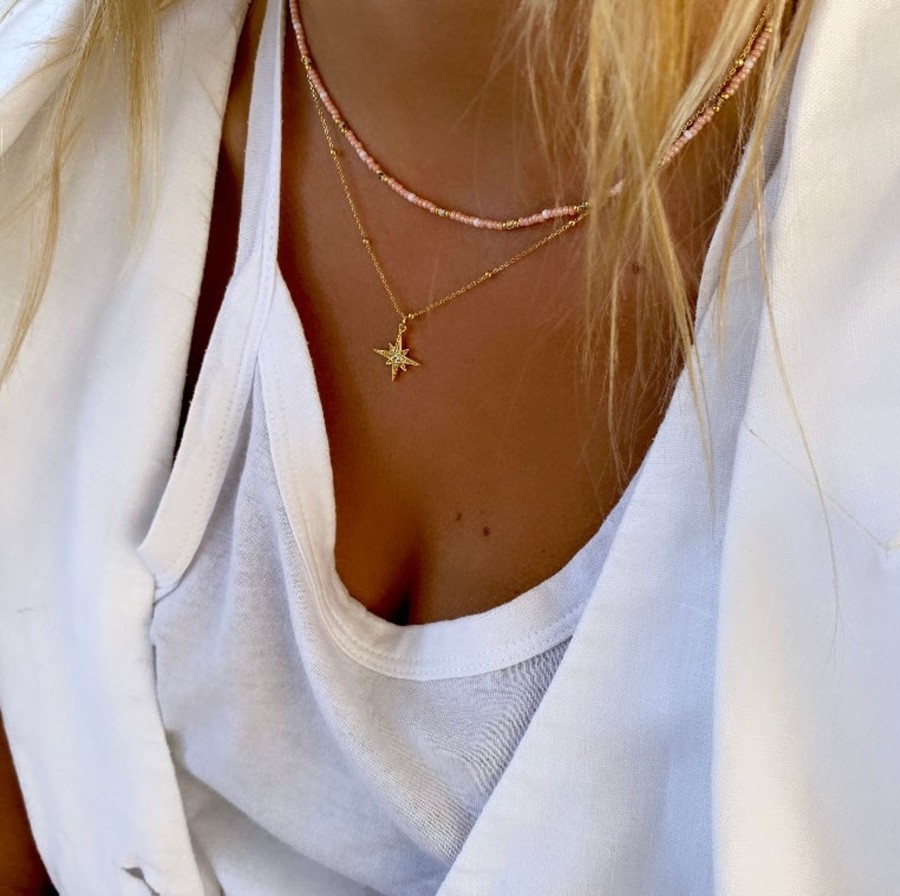 Necklaces Bands of Courage | La Petite Pink Lake Necklace